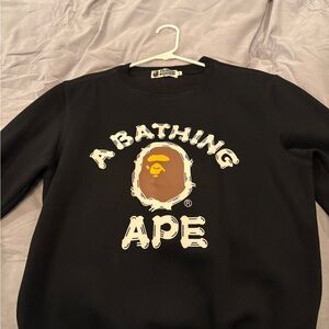 A Bathing Ape Black Crewneck Sweater